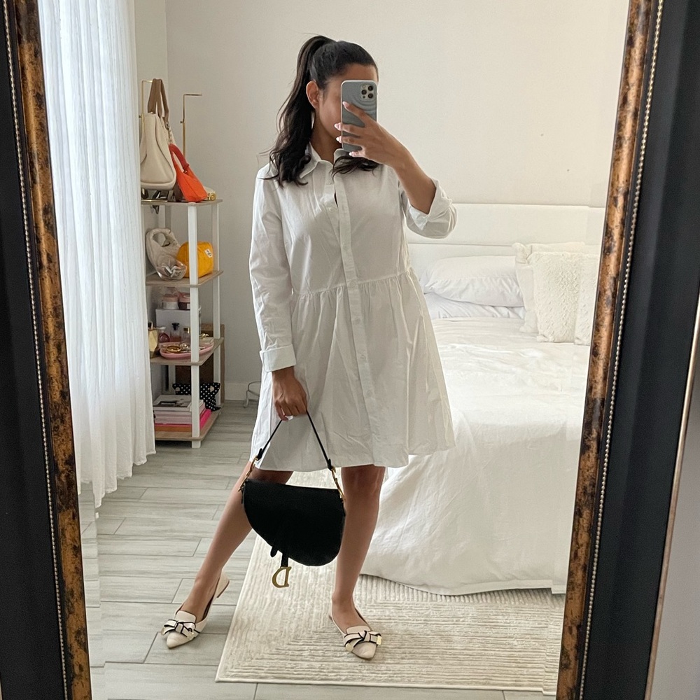 ASOS Long Sleeve White Shirt Dress - Picture 3 of 6